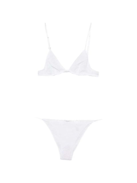 Oséree lace-pattern lingerie set (set of two) - White - zdjęcie produktu nr 1