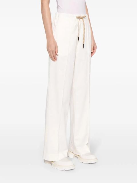 Moncler Grenoble elasticated-waist cotton track pants - Neutrals