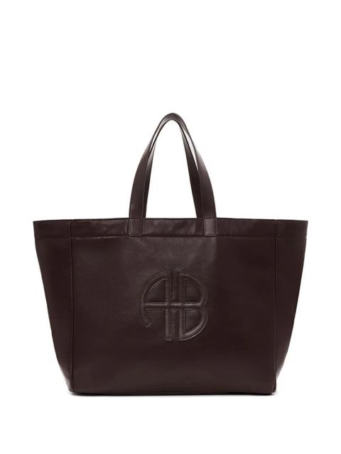 ANINE BING logo-plaque tote bag - Brown - zdjęcie produktu nr 1