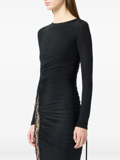 Blumarine lace-insert midi dress - Black - zdjęcie produktu nr 2