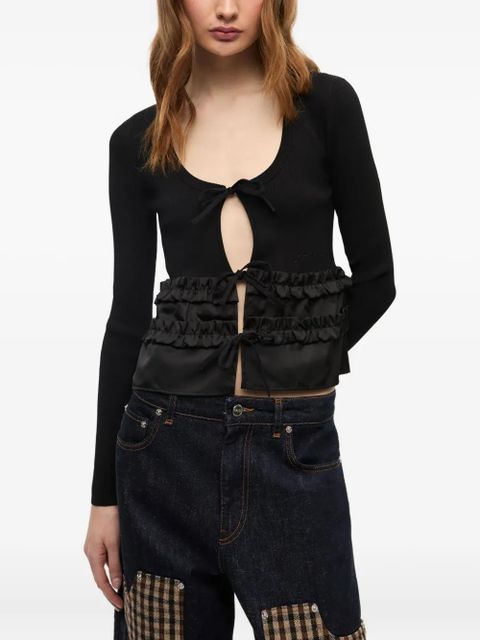 GANNI ruffle-hem blouse - Black - zdjęcie produktu nr 2