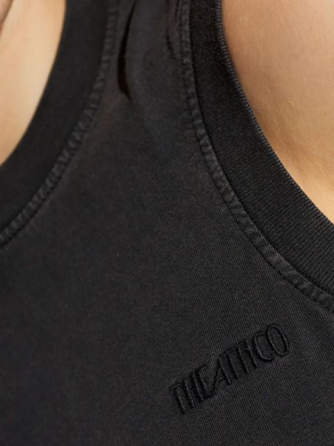 The Attico Reese logo sleeveless top - Black
