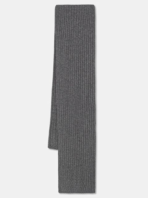 United Colors of Benetton szalik wełniany kolor szary gładki 1244DU01G - zdjęcie produktu nr 1