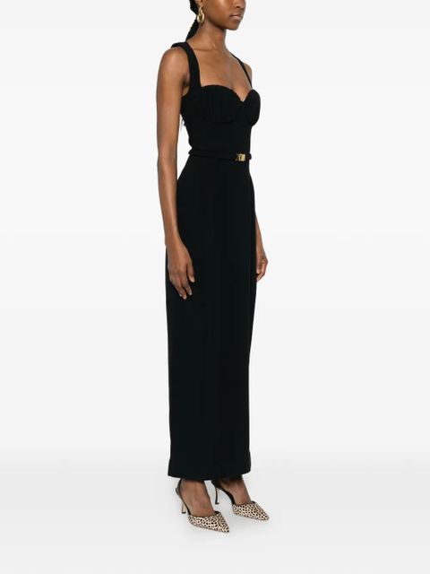 Rowen Rose belt-detail maxi dress - Black