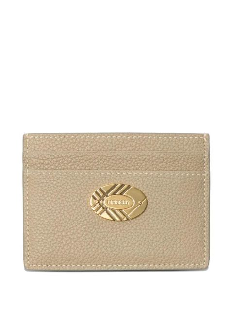 Burberry logo-plaque leather card holder - Neutrals - zdjęcie produktu nr 1