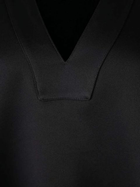 Jil Sander wide-collar satin blouse - Black