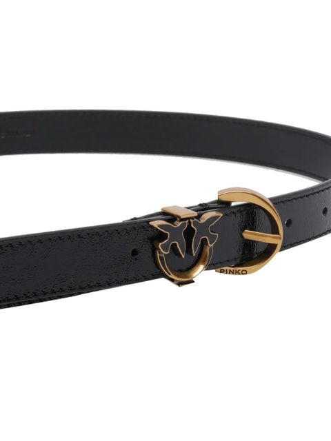 PINKO Love Birds leather belt - Black - zdjęcie produktu nr 2