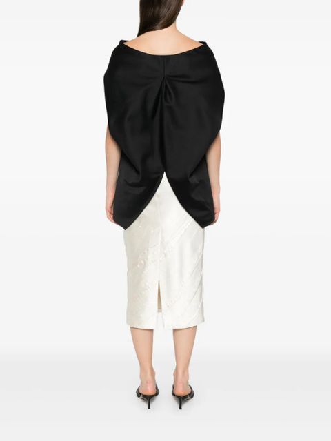 The Row wide-neck blouse - Black