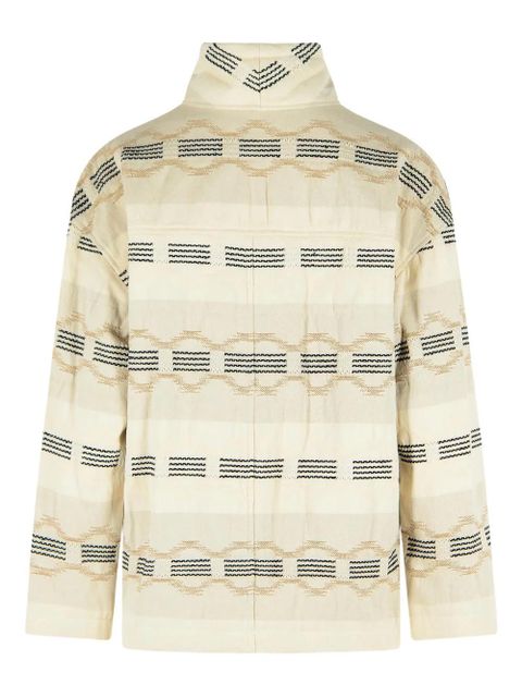 ISABEL MARANT Quayla raised-neck pattern jacket - Neutrals - zdjęcie produktu nr 2