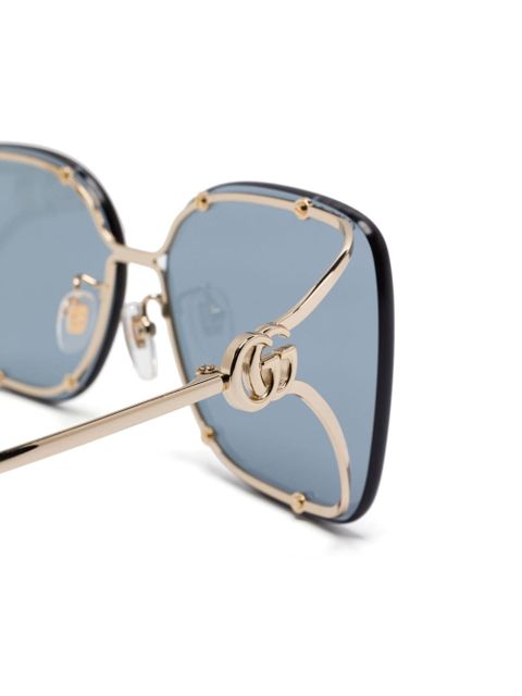 Gucci Eyewear oversize-frame sunglasses - Gold