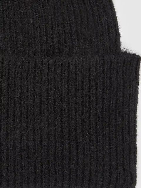 Karl Lagerfeld czapka z domieszką wełny K/SIGNATURE kolor czarny A4W33009