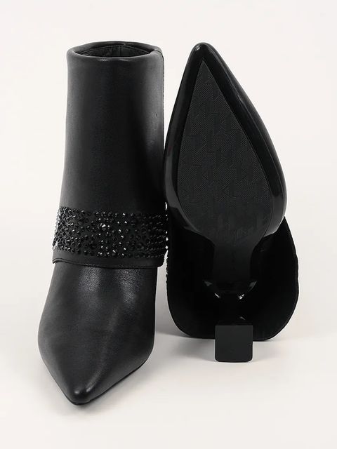 Karl Lagerfeld botki zamszowe DEBUT II damskie kolor czarny na szpilce KL32043