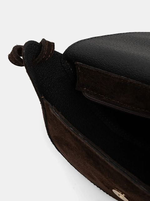 Answear.LAB torebka zamszowa kolor brązowy