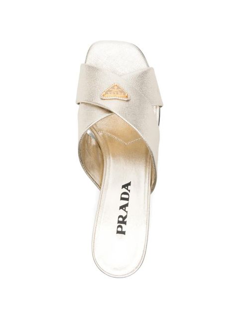 Prada criss-cross sandals - Gold