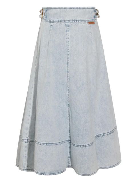 ZIMMERMANN buckle pleated skirt - Blue - zdjęcie produktu nr 2