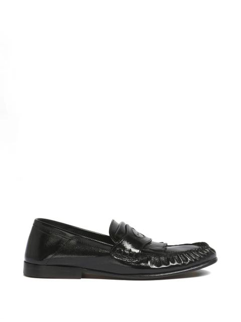 Marni fringe embossed leather loafers - Black - zdjęcie produktu nr 1