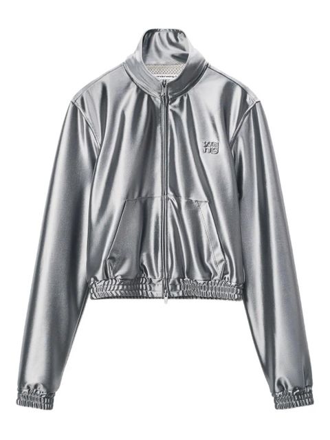 Alexander Wang satin track jacket - Silver - zdjęcie produktu nr 1