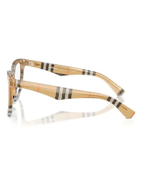 Burberry Eyewear checked square-frame glasses - Brown - zdjęcie produktu nr 2