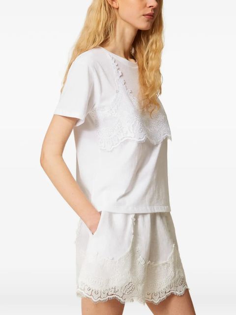 TWINSET lace T-shirt - White