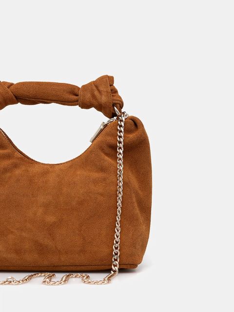 Guess torebka zamszowa ISOTTA kolor brązowy HWSG96 60010