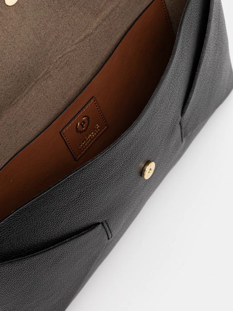 Pollini torebka skórzana kolor czarny PC4413PP0N QC0