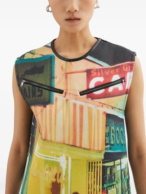 Jil Sander printed mini dress - Yellow