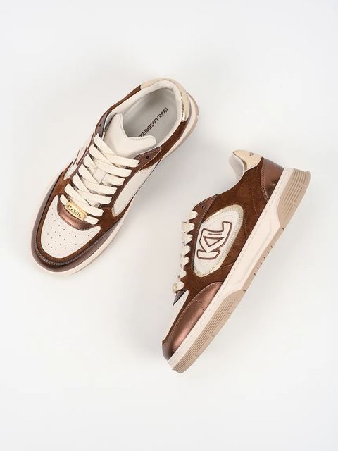 Karl Lagerfeld sneakersy KOURTNEY damskie kolor brązowy KL63025