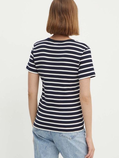 Tommy Hilfiger t-shirt bawełniany damski kolor granatowy WW0WW40584