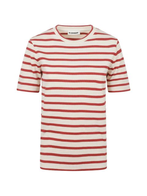 Jil Sander striped ribbed T-shirt - Neutrals - zdjęcie produktu nr 1
