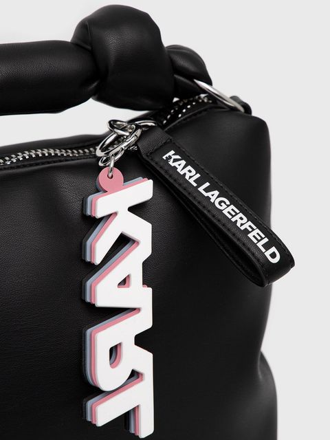 Karl Lagerfeld torebka skórzana 225W3056 kolor czarny - zdjęcie produktu nr 2