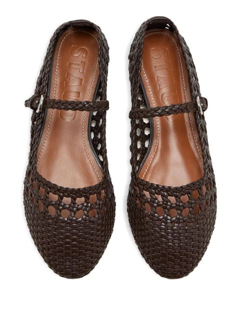 STAUD Nell Mary Jane buckled ballet flats - Brown - zdjęcie produktu nr 2