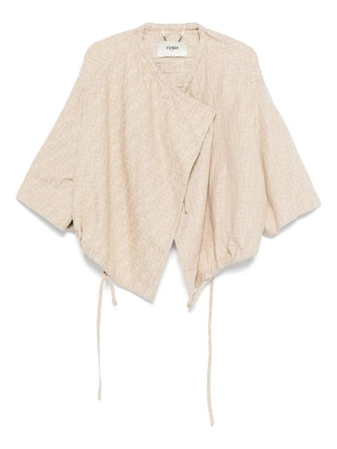 FENDI FF-jacquard drawstring jacket - Neutrals - zdjęcie produktu nr 1