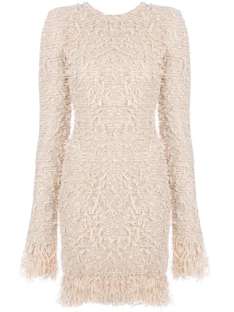 Balmain frayed fitted dress - Pink - zdjęcie produktu nr 1