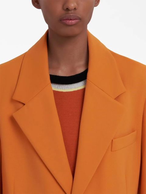 Marni single-breasted long coat - Orange
