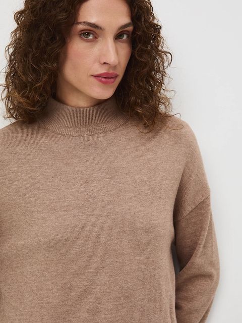 Medicine sukienka kolor beżowy midi prosta