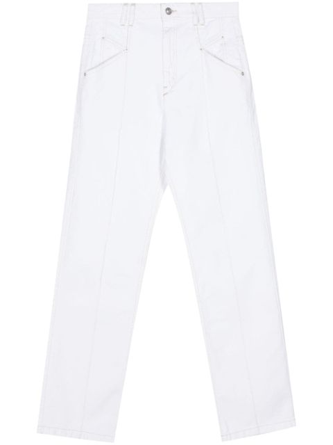 ISABEL MARANT Nadege high-rise boyfriend jeans - White