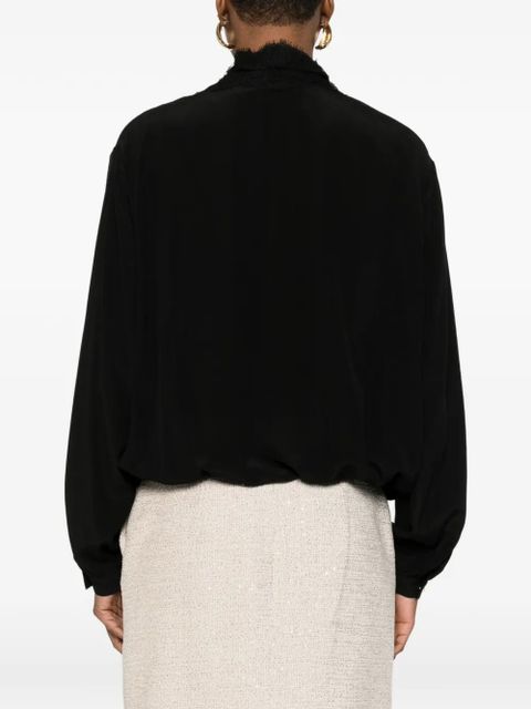 Valentino Garavani lace-trim blouse - Black