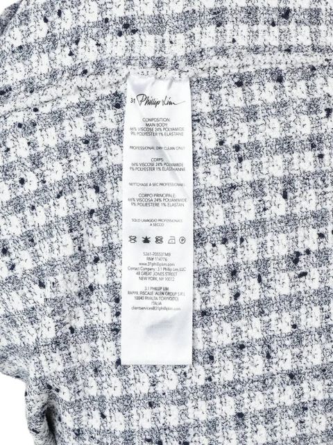 3.1 Phillip Lim bouclé-knit short-sleeve sweater - White