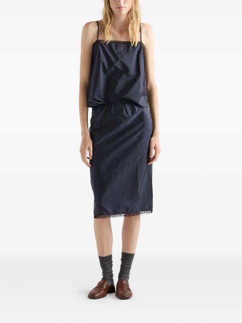 Prada lace-trimmed pencil skirt - Blue - zdjęcie produktu nr 2