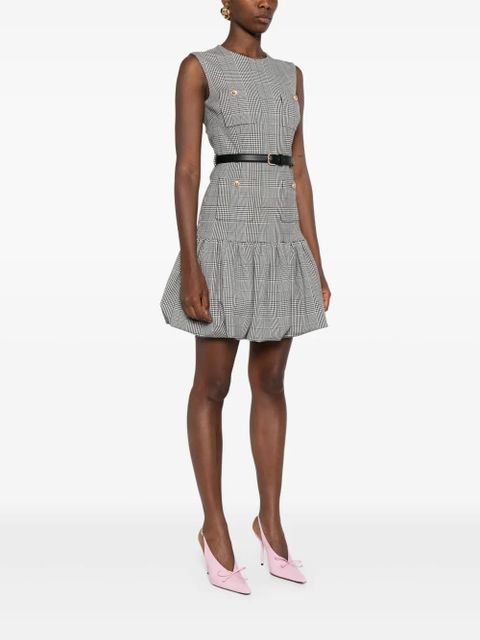 Self-Portrait checked dress - Black