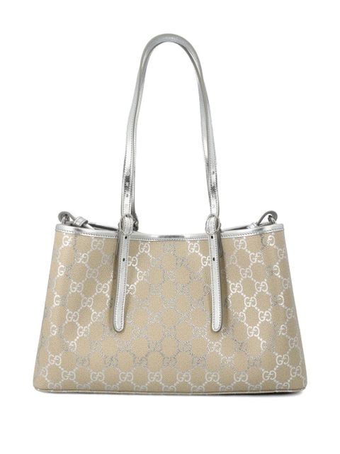 Gucci medium GG Emblem tote bag - Neutrals
