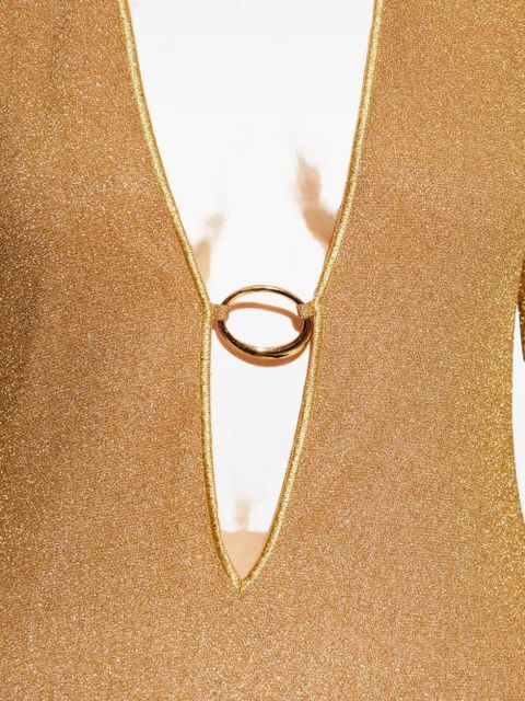 Oséree ring-detail maxi dress - Gold