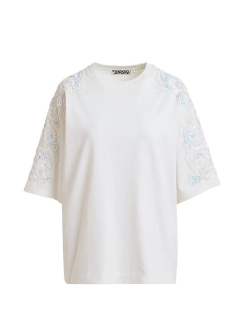 Essentiel Antwerp sequin-embellished bead-embellished T-shirt - White - zdjęcie produktu nr 1