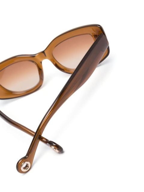 Lanvin engraved-logo tinted sunglasses - Brown