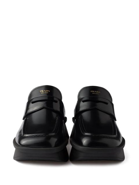 Prada leather loafers - Black