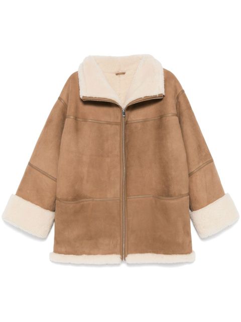 TOTEME Signature shearling jacket - Brown - zdjęcie produktu nr 1