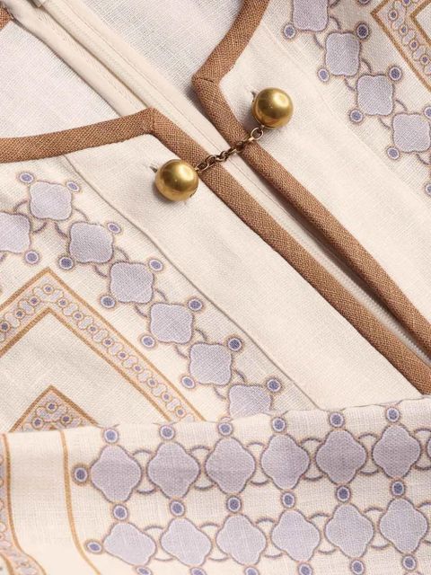 ZIMMERMANN geometric-patterned tunic midi dress - Neutrals - zdjęcie produktu nr 2