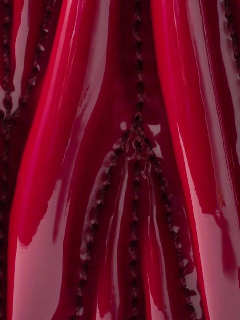 Miu Miu Arcadie matelassé patent leather bag - Red