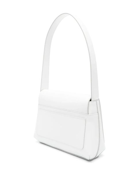 Dolce & Gabbana logo-embossed leather shoulder bag - White