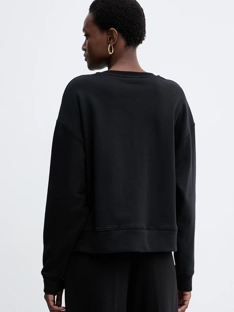 Twinset bluza bawełniana damska kolor czarny z nadrukiem 252TT2330